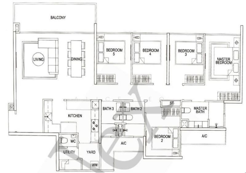 SkyPark Residences, S$ 2,500,000, 1,593 sqft, 公寓 - Excutive Condominium