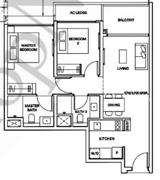 The Watergardens at Canberra, S$ 1,250,000, 753 sqft, 公寓 - Condominium