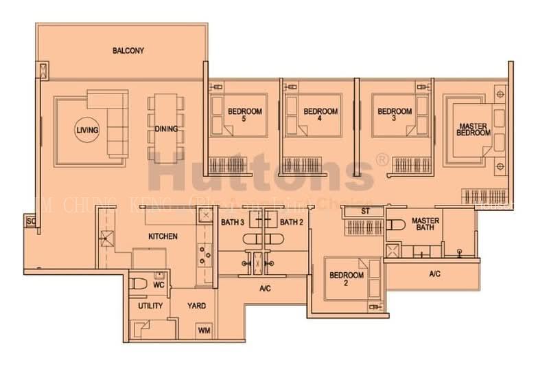 SkyPark Residences, S$ 2,596,000 (可协商价格), 1,593 sqft, 公寓 - Excutive Condominium