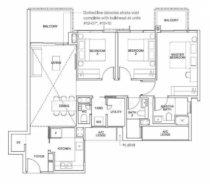 KI Residences At Brookvale, S$ 2,600,000, 1,109 sqft, 公寓 - Condominium
