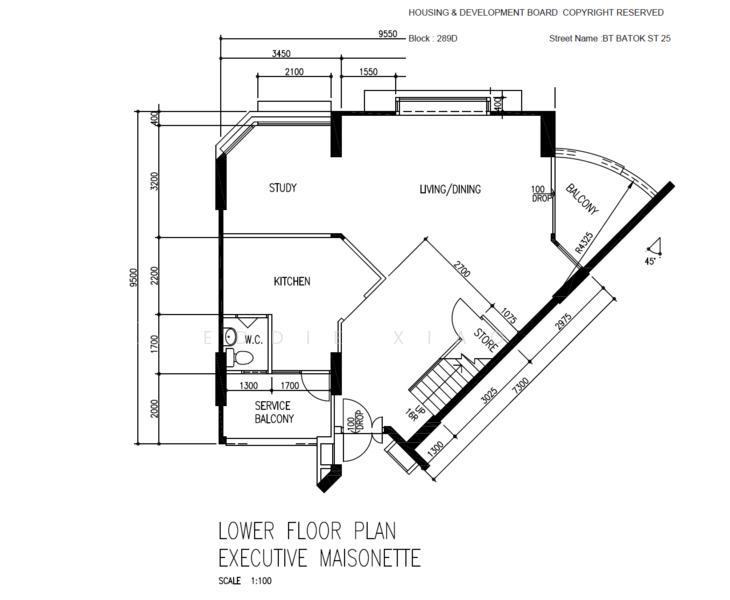 289D Bukit Batok Street 25, S$ 1,188,888, 1,776 sqft, 组屋 - Executive Maisonette