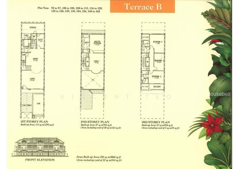 The Riverina, S$ 2,688,000 (可协商价格), 3,086 sqft, 有地 - Terraced House