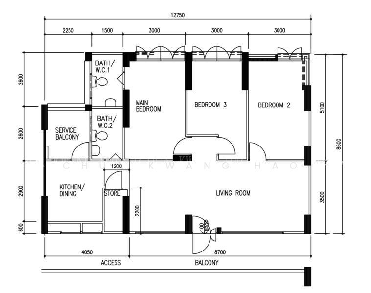 534 Jelapang Road, S$ 610,000 (可协商价格), 1,087 sqft, 组屋 - 4 A