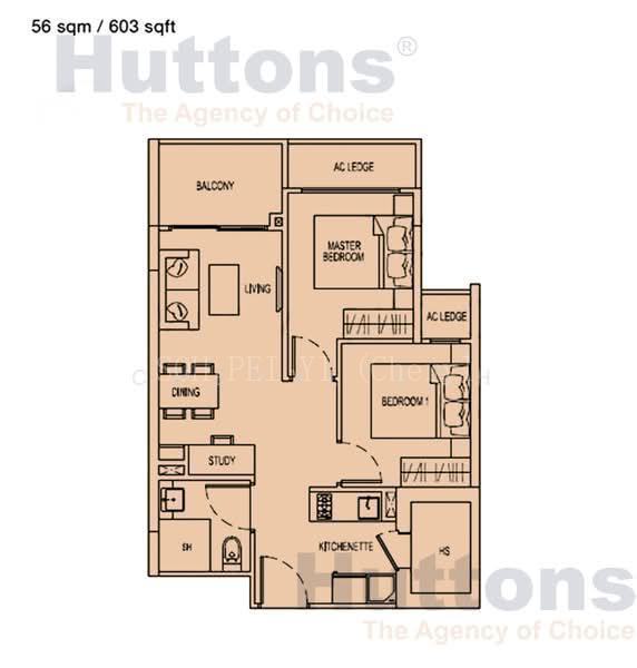 Parc Rosewood, S$ 850,000, 603 sqft, Condos - Condominium