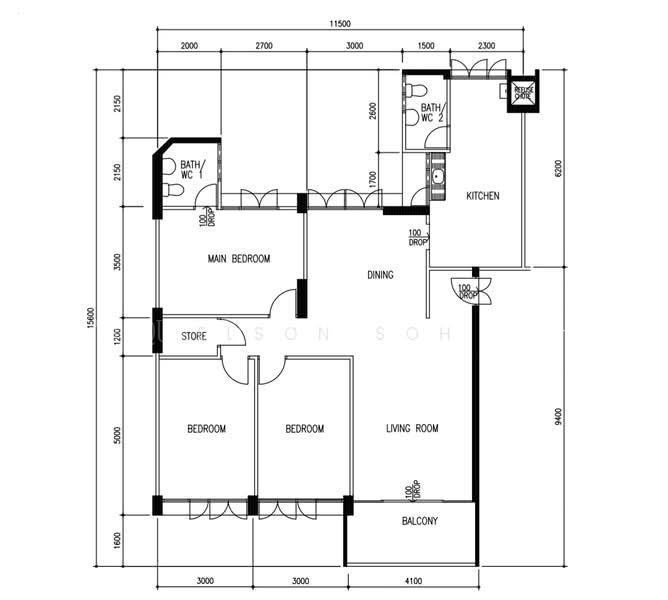123 Marsiling Rise, S$ 590,000 (可协商价格), 1,302 sqft, 组屋 - 5 I
