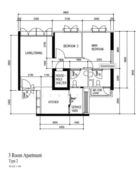 445A Fernvale Road, S$ 2,900 (可协商价格) /月, 732 sqft, 组屋 - 3 A