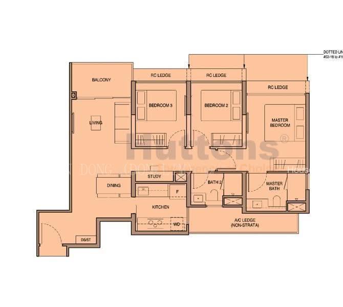Norwood Grand, S$ 5,400 /月, 872 sqft, 公寓 - Condominium
