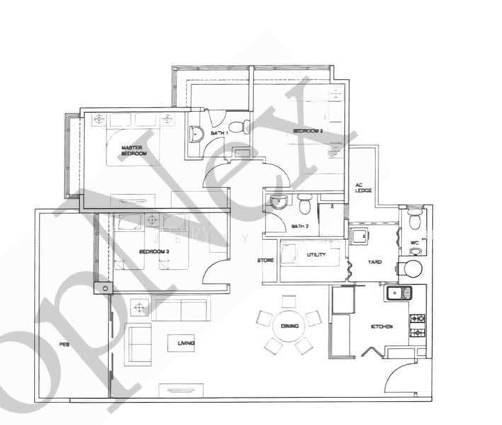 The Raintree, S$ 2,050,000, 1,410 sqft, Condos - Condominium