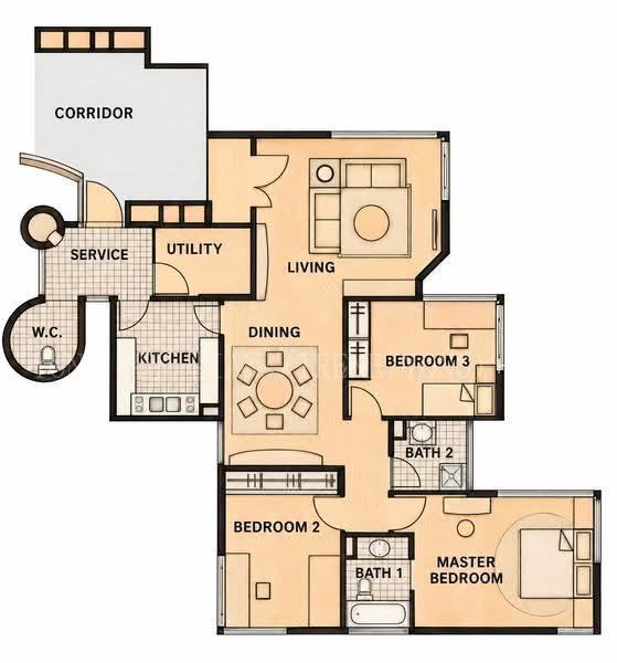 Bullion Park, S$ 1,968,888, 1,259 sqft, 公寓 - Condominium