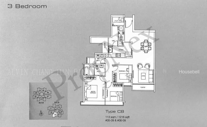 YewTee Residences, S$ 1,600,000, 1,216 sqft, 公寓 - Apartment