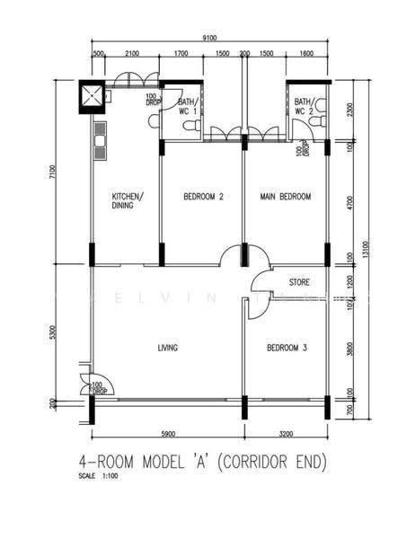 537 Bukit Batok Street 52, S$ 3,500 /月, 1,109 sqft, 组屋 - 4 A