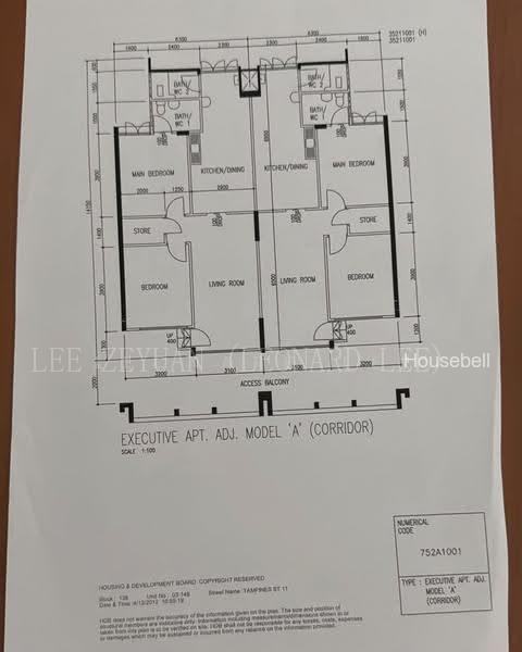 138 Tampines Street 11, S$ 940,000 (可协商价格), 1,658 sqft, 组屋 - Jumbo