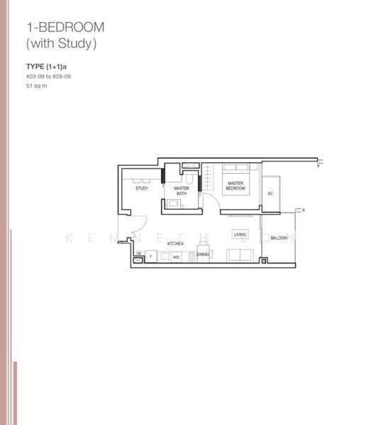 Midwood, S$ 1,000,000, 549 sqft, 公寓 - Condominium