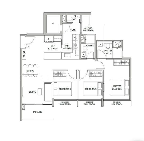 Dunearn House, S$ 3,000,000, 1,001 sqft, 公寓 - Condominium