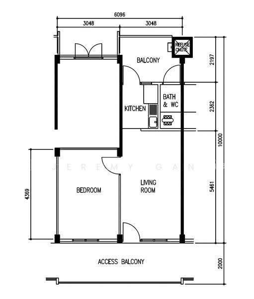 6 Beach Road, S$ 325,000, 452 sqft, HDB - 2 STD