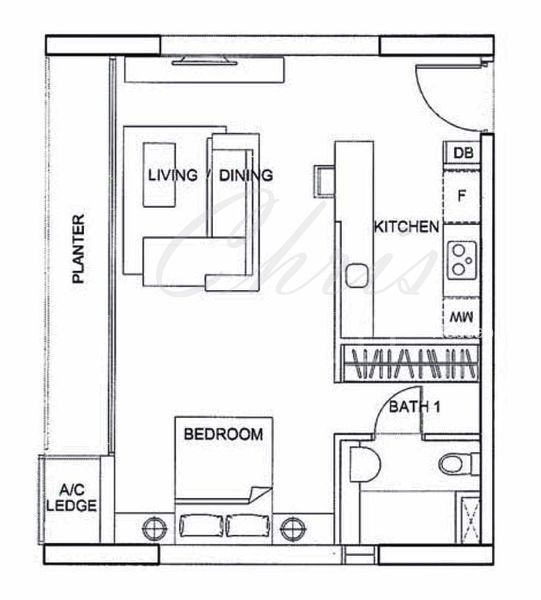 One-North Residences, S$ 938,000, 592 sqft, Condos - Apartment