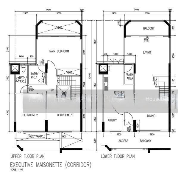 336 Jurong East Avenue 1, S$ 780,000, 1,603 sqft, 组屋 - Executive Maisonette