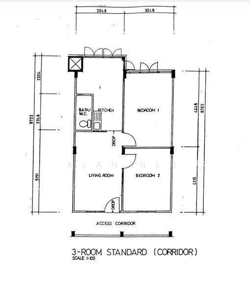101 Commonwealth Crescent, S$ 308,000, 592 sqft, 组屋 - 3 STD