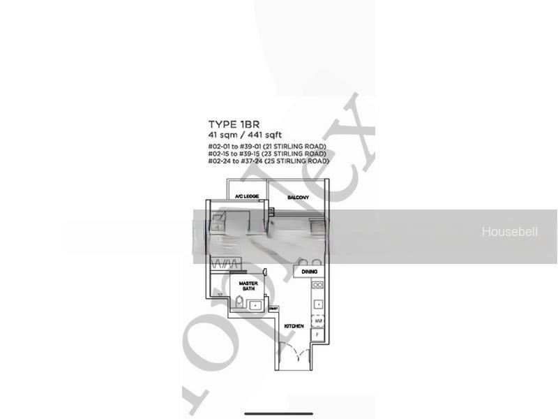 Stirling Residences, S$ 1,060,000, 441 sqft, 公寓 - Condominium