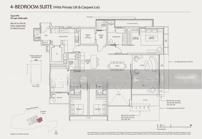 UPPERHOUSE at Orchard Boulevard, S$ 7,054,000, 2,056 sqft, 公寓 - Condominium