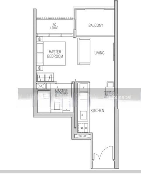 Van Holland, S$ 1,500,000 (可协商价格), 495 sqft, 公寓 - Condominium