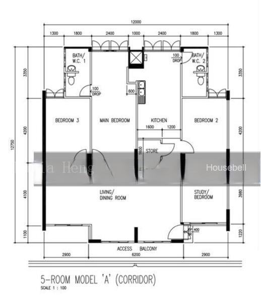 124 Yishun Street 11, S$ 800,000, 1,442 sqft, 组屋 - 5 A