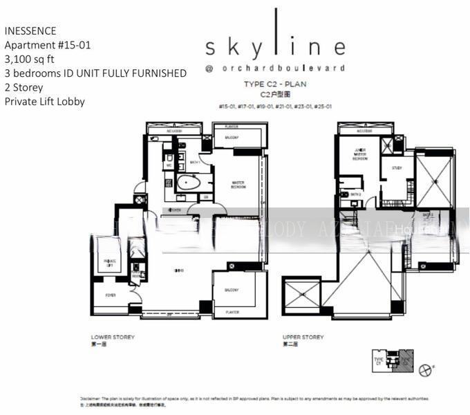 Skyline @ Orchard Boulevard, S$ 14,749,000, 3,100 sqft, 公寓 - Condominium