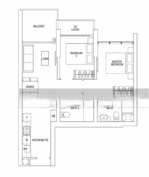 Parc Riviera, S$ 1,300,000 (最低价格), 710 sqft, 公寓 - Condominium