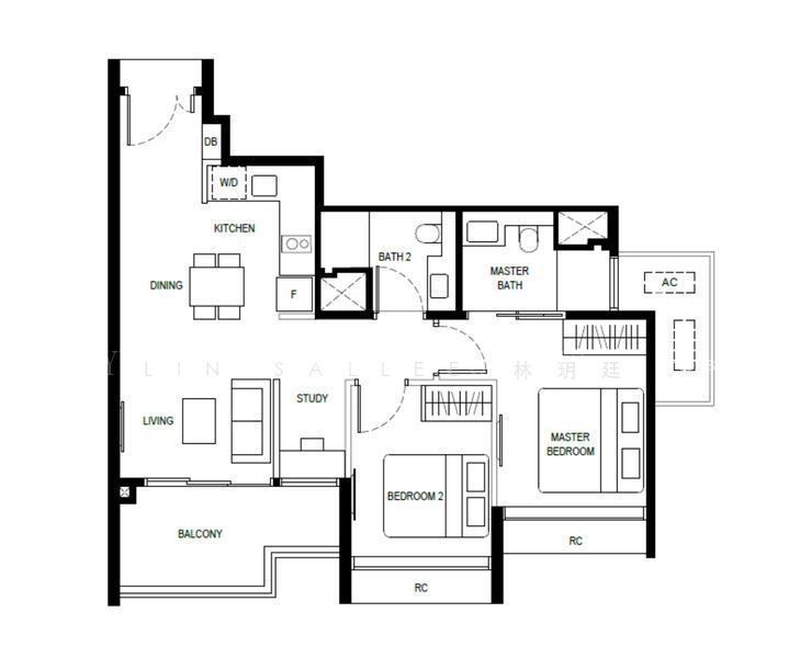 Kassia, S$ 1,563,000, 753 sqft, 公寓 - Condominium