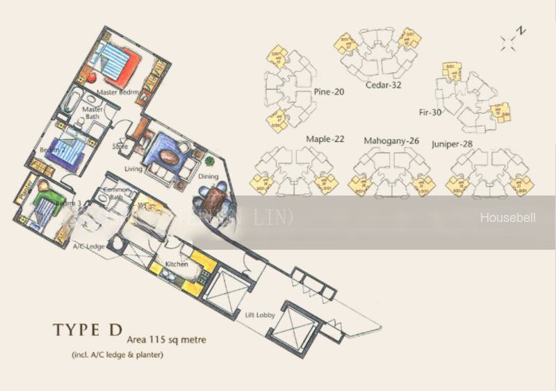 Northoaks, S$ 1,200,000 (可协商价格), 1,238 sqft, 公寓 - Condominium