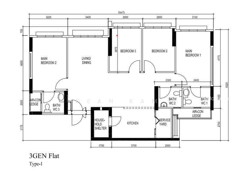 997C Buangkok Crescent, S$ 800,000 (可协商价格), 1,291 sqft, 组屋 - Multi Gen
