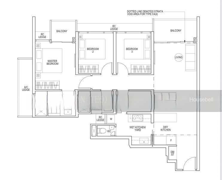 Piccadilly Grand, S$ 3,050,000 (可协商价格), 1,356 sqft, 公寓 - Condominium