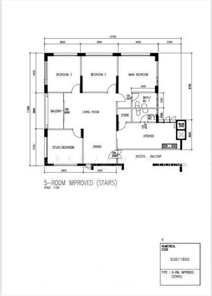 163 Bishan Street 13, S$ 950,000 (可协商价格), 1,302 sqft, 组屋 - 5 I