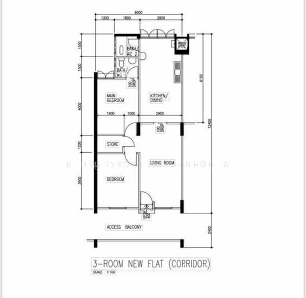 538 Ang Mo Kio Avenue 5, S$ 420,000 (可协商价格), 731 sqft, 组屋 - 3 NG