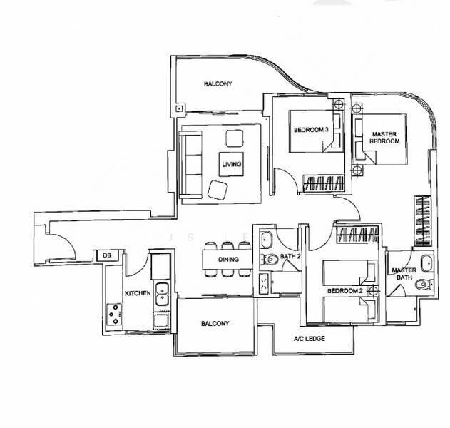 Arc at Tampines, S$ 1,570,000 (可协商价格), 1,076 sqft, 公寓 - Executive Condominium