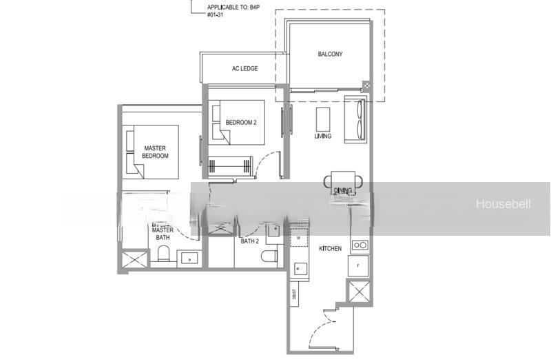 Verdale, S$ 1,300,000, 710 sqft, 公寓 - Condominium