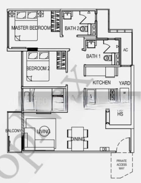 Hilbre28, S$ 1,550,000 (可协商价格), 818 sqft, 公寓 - Apartment