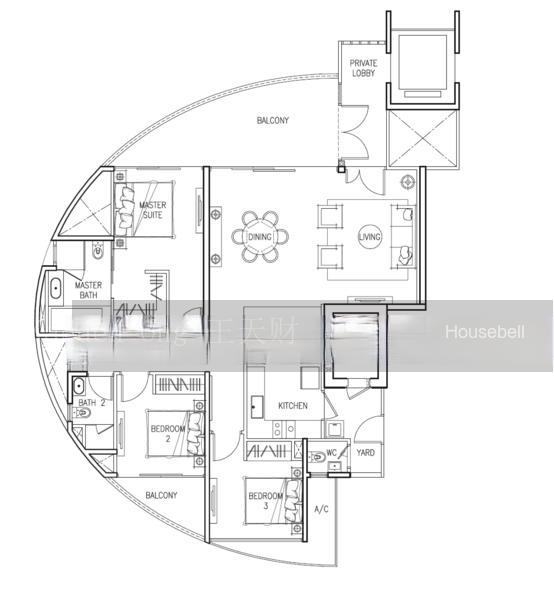 The Residences at W Sentosa Cove, S$ 2,907,200, 1,658 sqft, 公寓 - Condominium