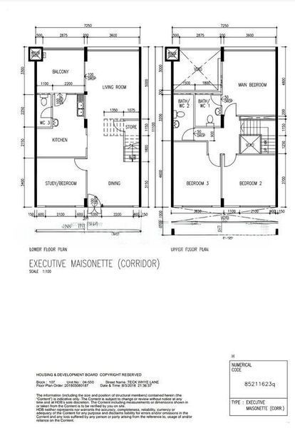 107 Teck Whye Lane, S$ 900 /月, 200 sqft, 组屋 - 4 A