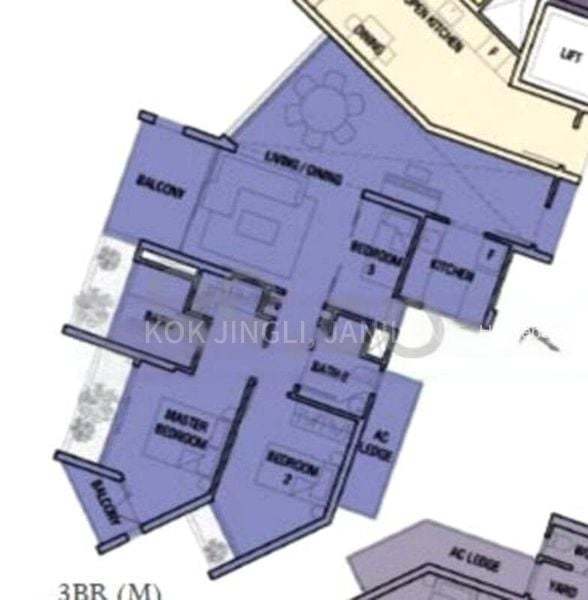 The Crest, S$ 6,500 /月, 1,195 sqft, 公寓 - Condominium