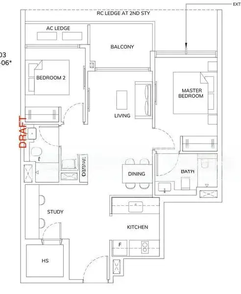Ardor Residence, S$ 2,168,000, 861 sqft, 公寓 - Apartment
