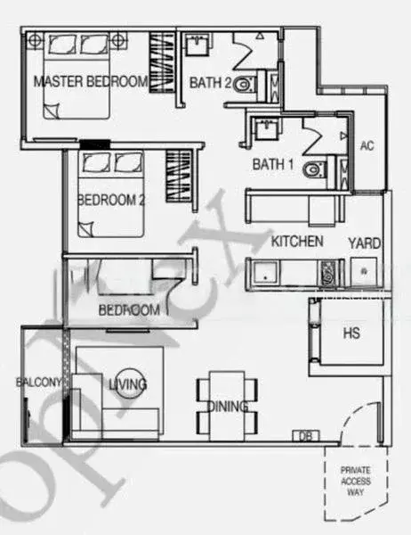 Hilbre28, S$ 1,500,000, 818 sqft, 公寓 - Apartment