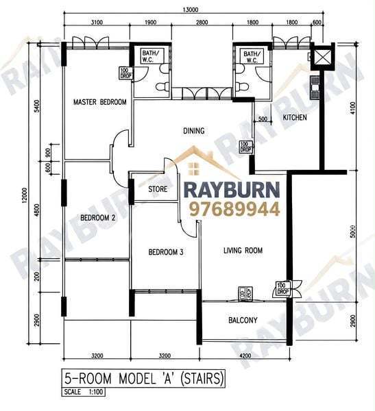 165 Tampines Street 12, S$ 880,000, 1,442 sqft, HDB - 5 Generic