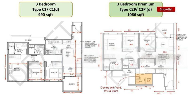 Union Square Residences, S$ 3,176,000, 1,066 sqft, 公寓 - Apartment