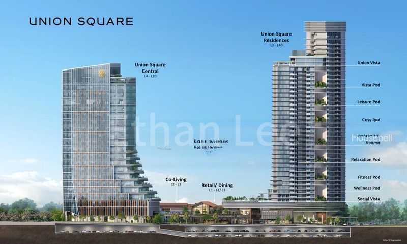 Union Square Residences, S$ 3,176,000, 1,066 sqft, 公寓 - Apartment