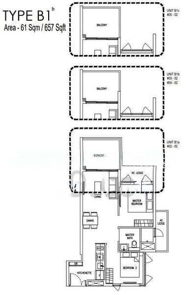 Mattar Residences, S$ 1,799 /月, 100 sqft, 公寓 - Condominium