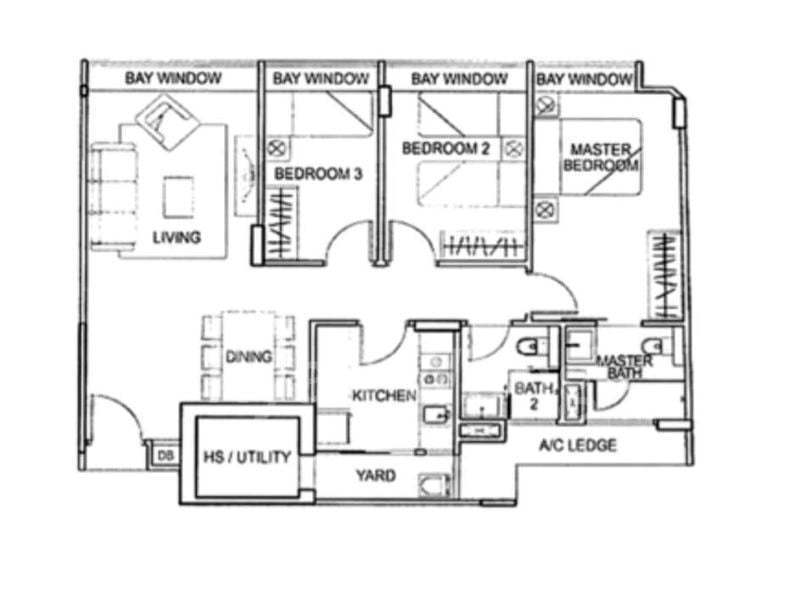 Atrium Residences, S$ 1,610,000, 968 sqft, Condos - Apartment