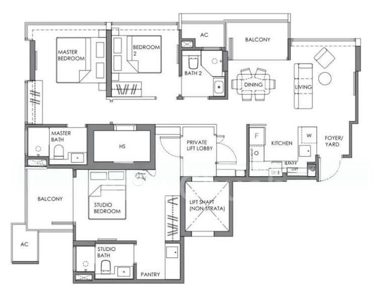 3 Bed Apartment (Condo) for Rent in  Enchanté(7)