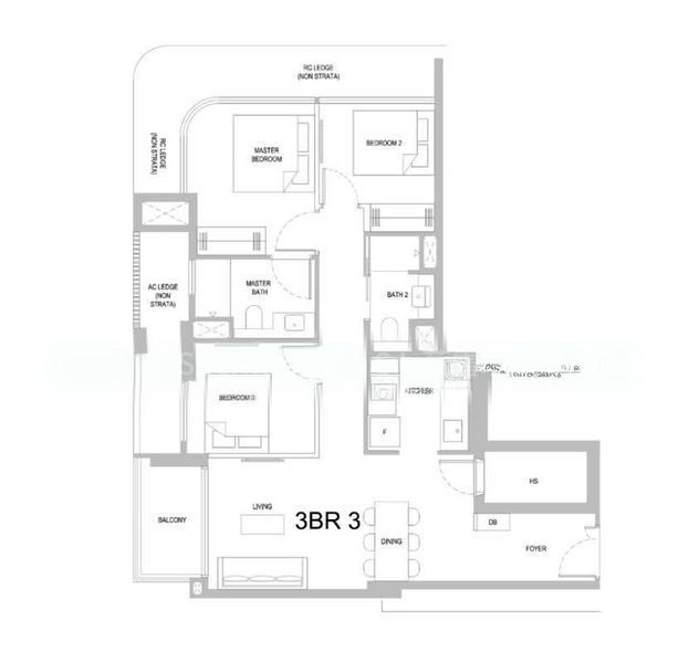 3 Bed Apartment (Condo) for Sale in  Marina Mall, S$ 2,559,300, 904 sqft, 公寓 - Apartment