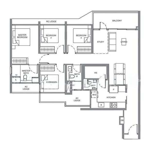 Pinery Residences, S$ 3,124,000, 1,227 sqft, 公寓 - Condominium